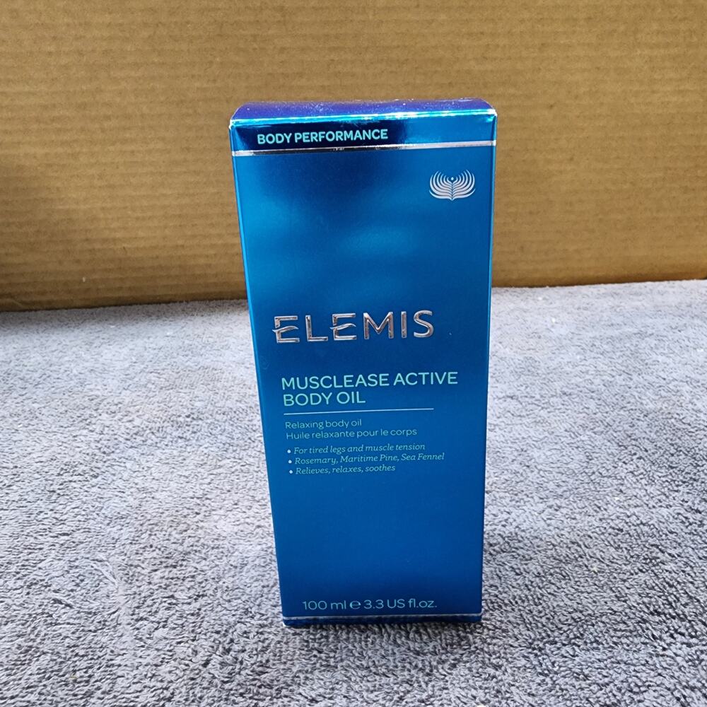 Elemis Musclease Active Body Oil 3.3oz 100 ml New in Box b34